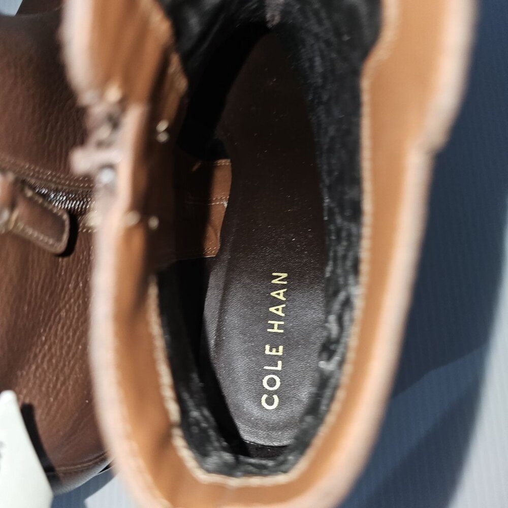 Cole Haan River Chelsea Ankle Bootie Sequoia Brown Leather Boot Size 9 - Picture 11 of 14